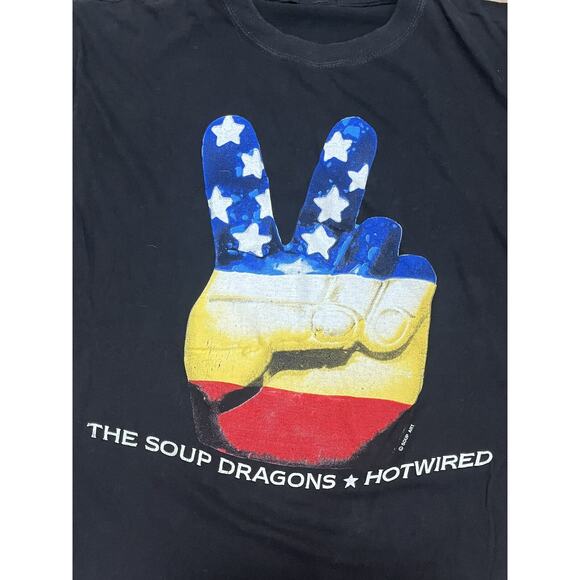 VTG 90s The Soup Dragons T-shirt Hotwired 1990s British Pop Graphic Band Tee XL - Picture 2 of 6